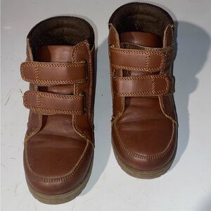 Gymboree boys brown size 13 short ankle boot  Double Velcro Kids Boots